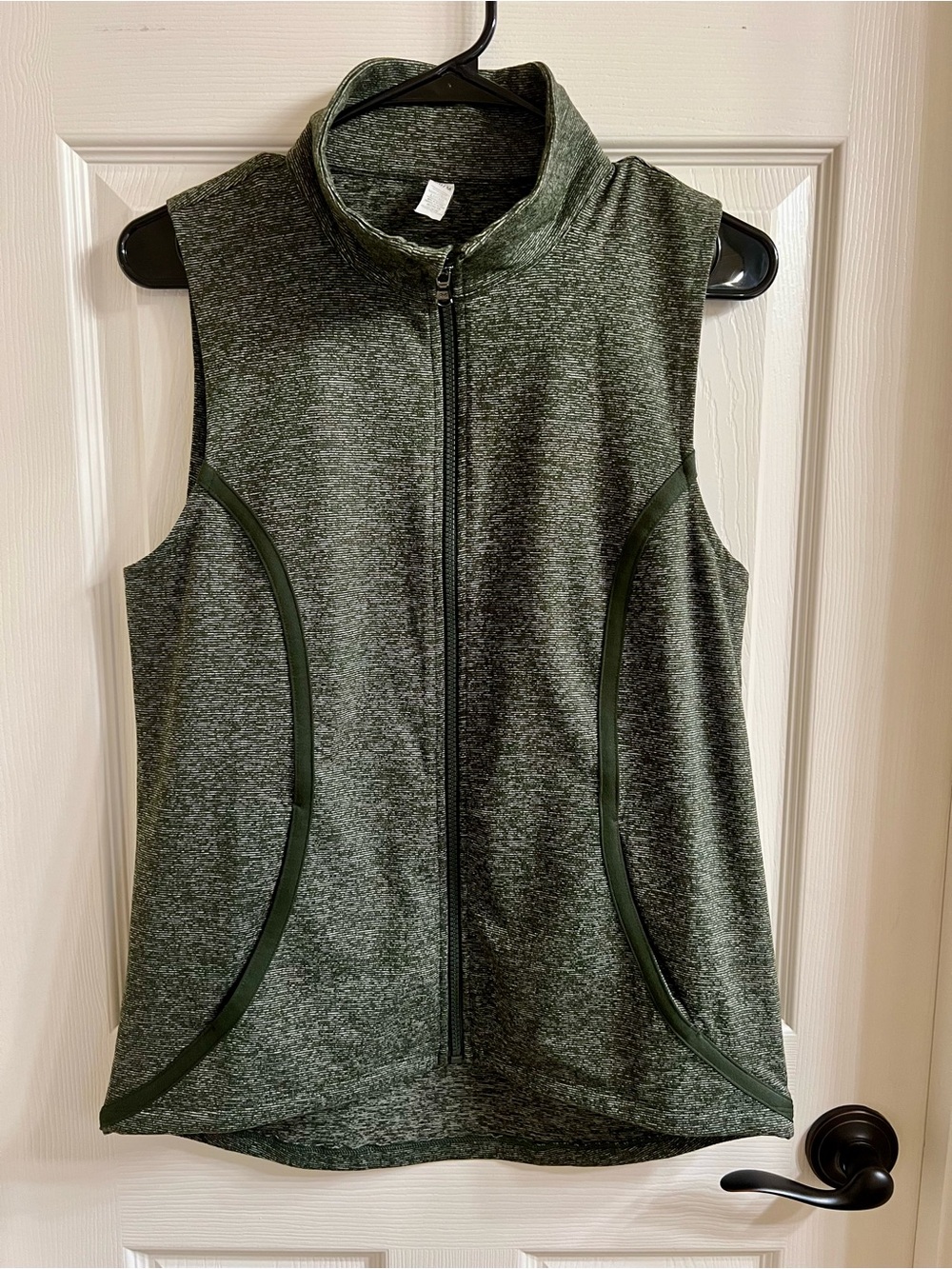 Under Armour Olive Green Heathered Sleeveless Zip Vest